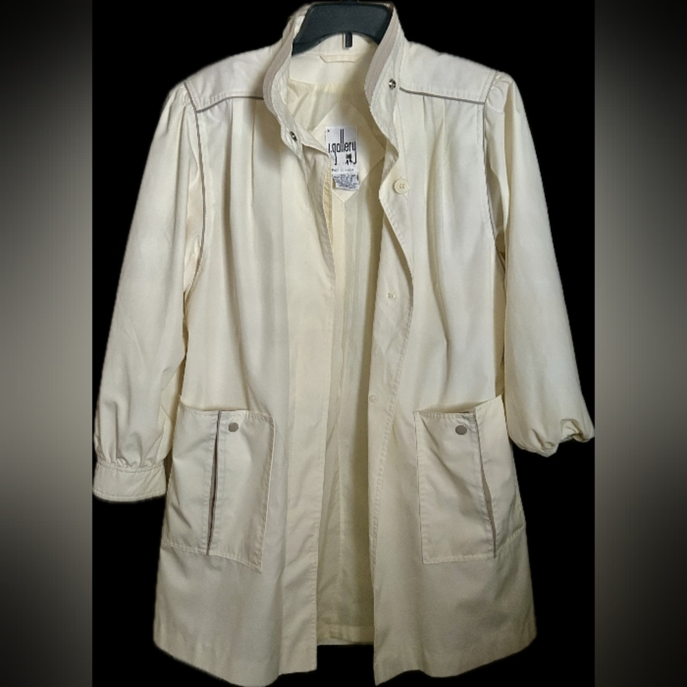 Vintage J. Gallery Women's Elegant White Trench Coat